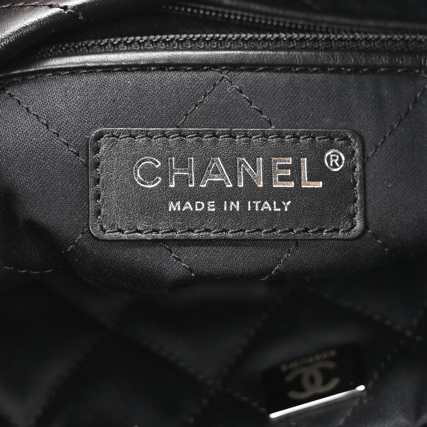 Shiny Calfskin Quilted Small Chanel 22 So Black