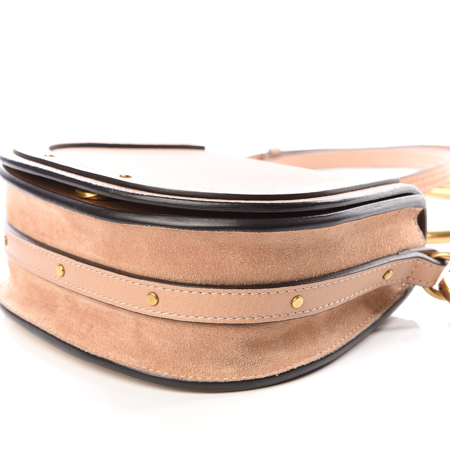 Chloe Calfskin Suede Small Nile Bracelet Bag Biscotti Beige 6 of 9