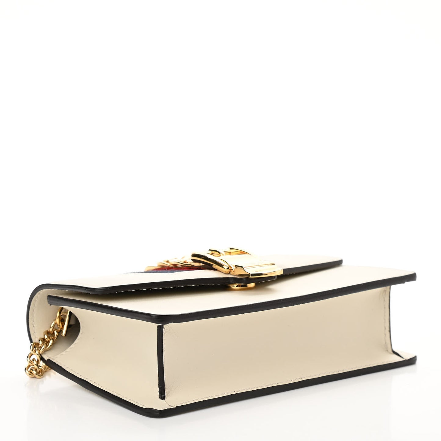 Calfskin Super Mini Sylvie Chain Shoulder Bag White