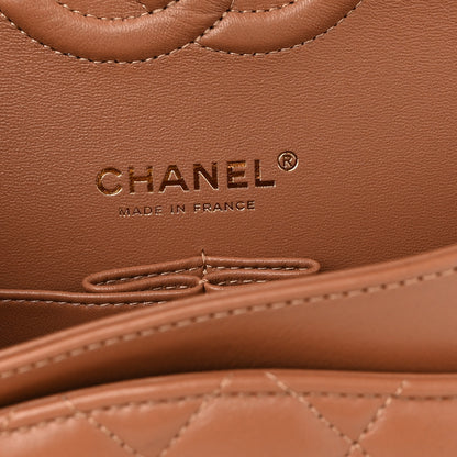 Chanel Lambskin Quilted Medium Double Flap Brown 6 of 11