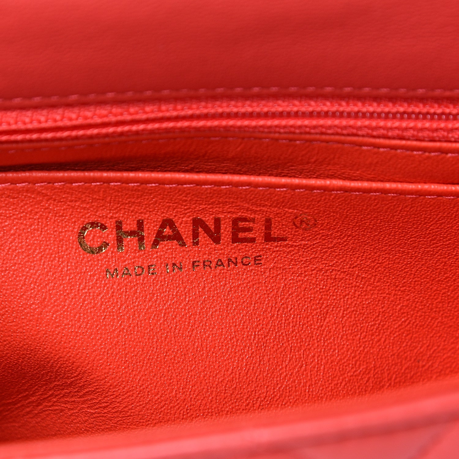 Chanel Lambskin Quilted Mini Rectangular Flap Orange 5 of 10