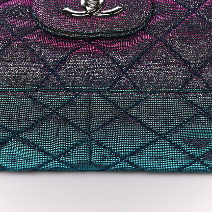Chanel Iridescent Glitter Fabric Jumbo Single Flap Multicolor 13 of 16