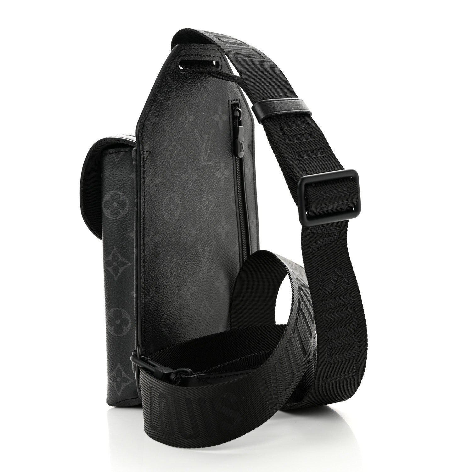 Louis Vuitton Monogram Eclipse Saumur Slingbag Black 3 of 10