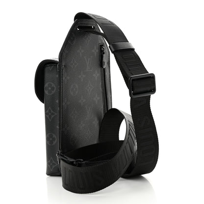 Louis Vuitton Monogram Eclipse Saumur Slingbag Black 3 of 10