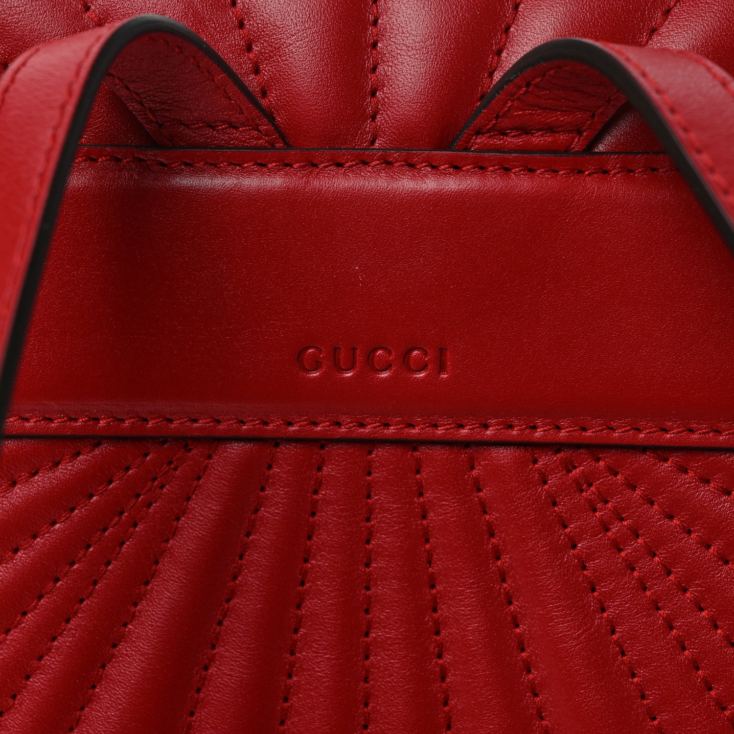 Gucci Calfskin Bamboo Trapuntata Queen Margaret Backpack Hibiscus Red 8 of 10