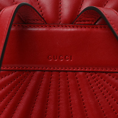 Gucci Calfskin Bamboo Trapuntata Queen Margaret Backpack Hibiscus Red 8 of 10
