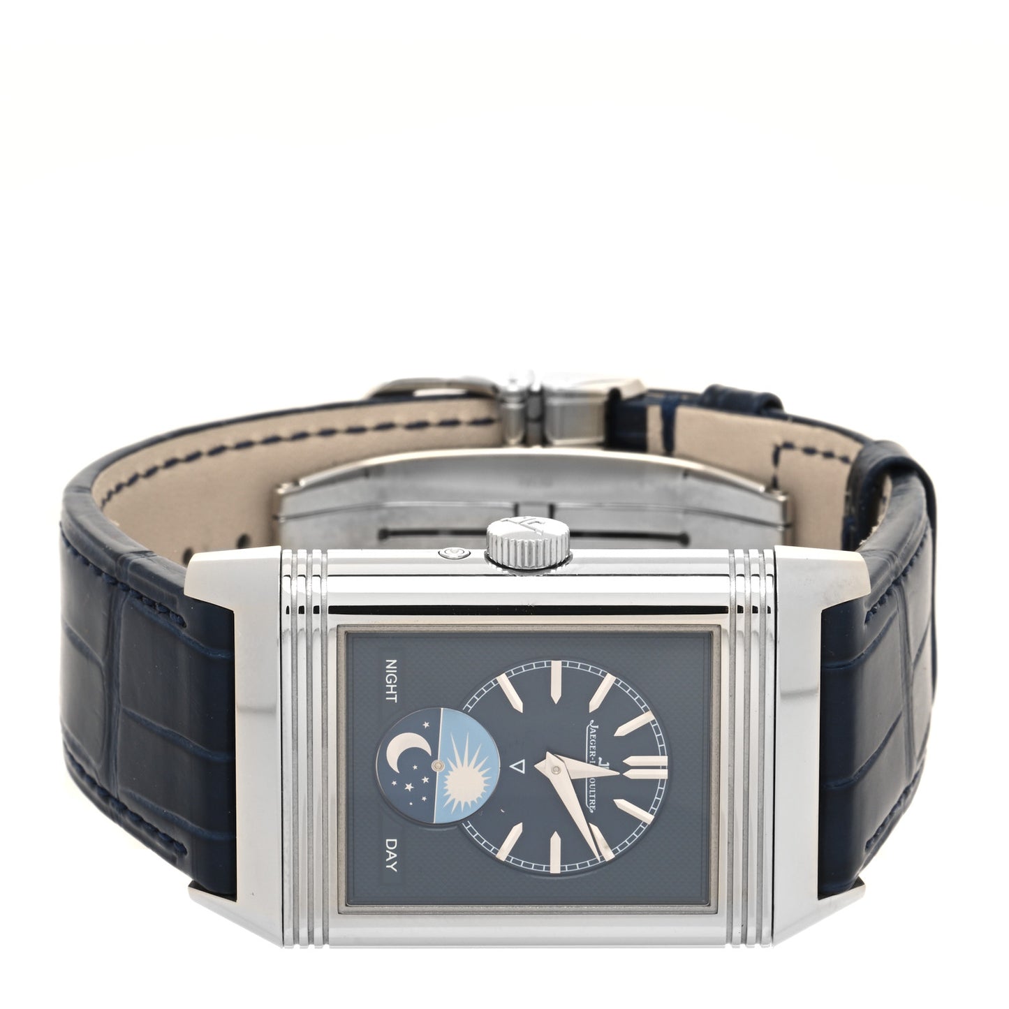 Stainless Steel Alligator 29.9mm Reverso Tribute Moon Manual Winding Watch Q3958420