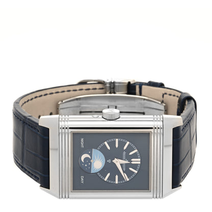 Jaeger-LeCoultre Stainless Steel Alligator 29.9mm Reverso Tribute Moon Manual Winding Watch Q3958420 3 of 6