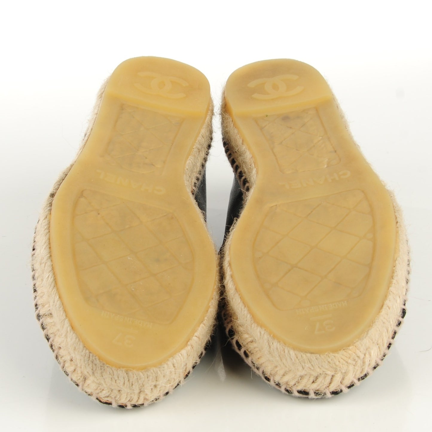 Satin CC Espadrilles 37 Black