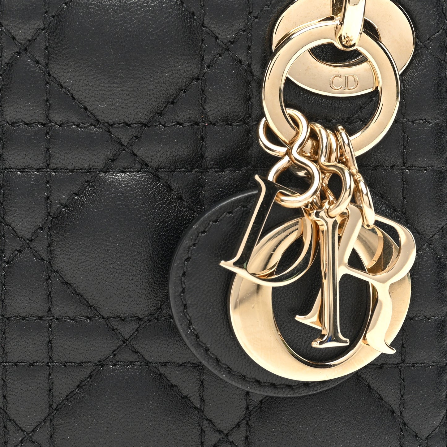 Lambskin Cannage Micro Lady Dior Black