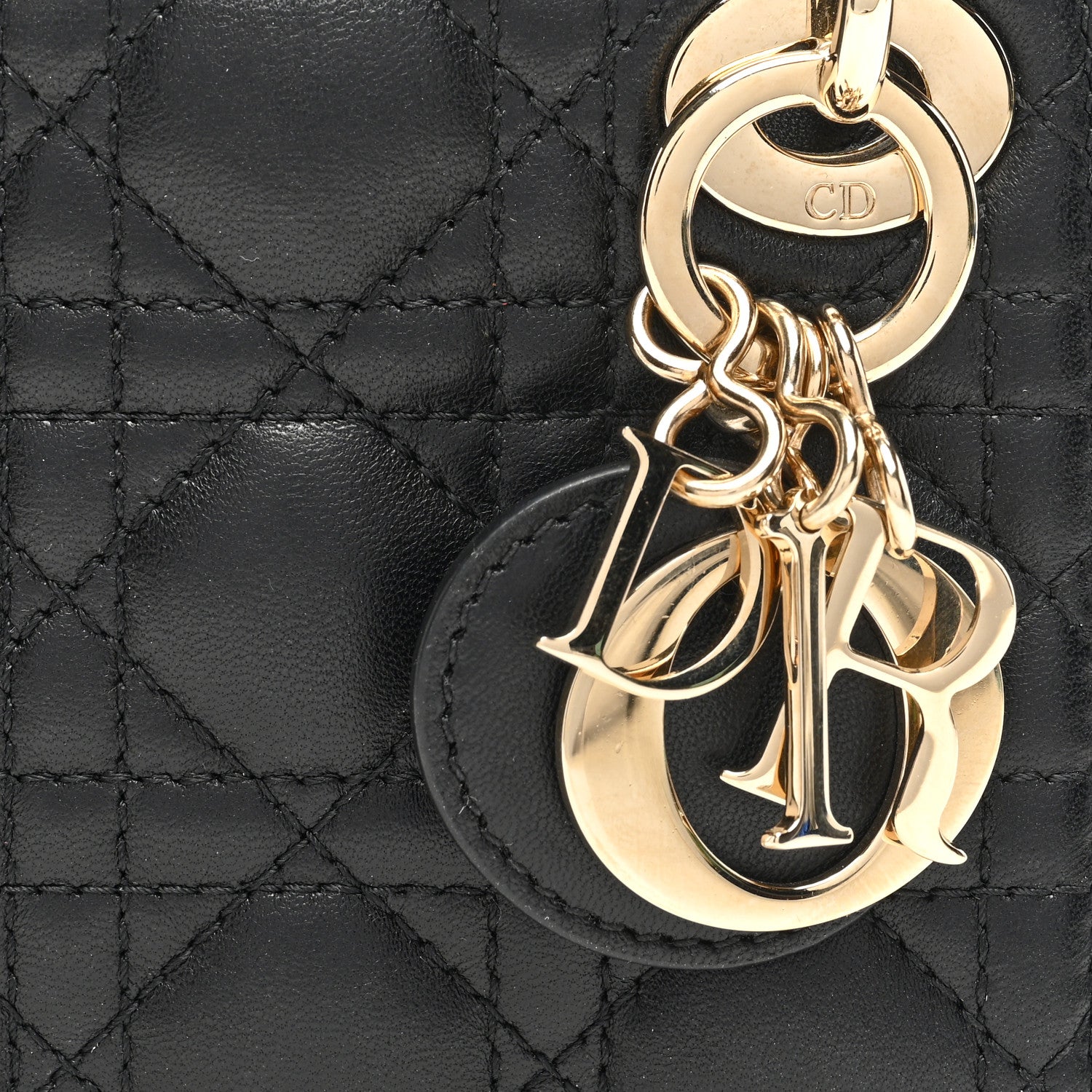 Christian Dior Lambskin Cannage Micro Lady Dior Black 7 of 9
