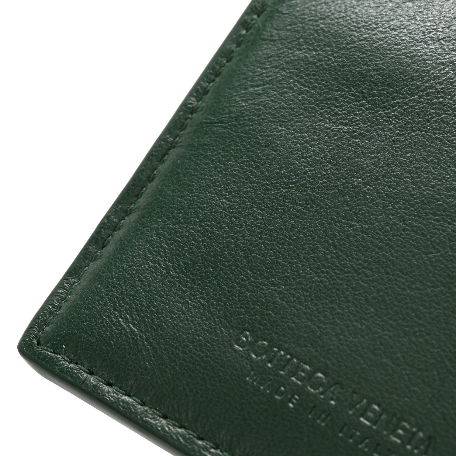 Bottega Veneta Nappa Intreccio Cassette Credit Card Holder Green 7 of 8