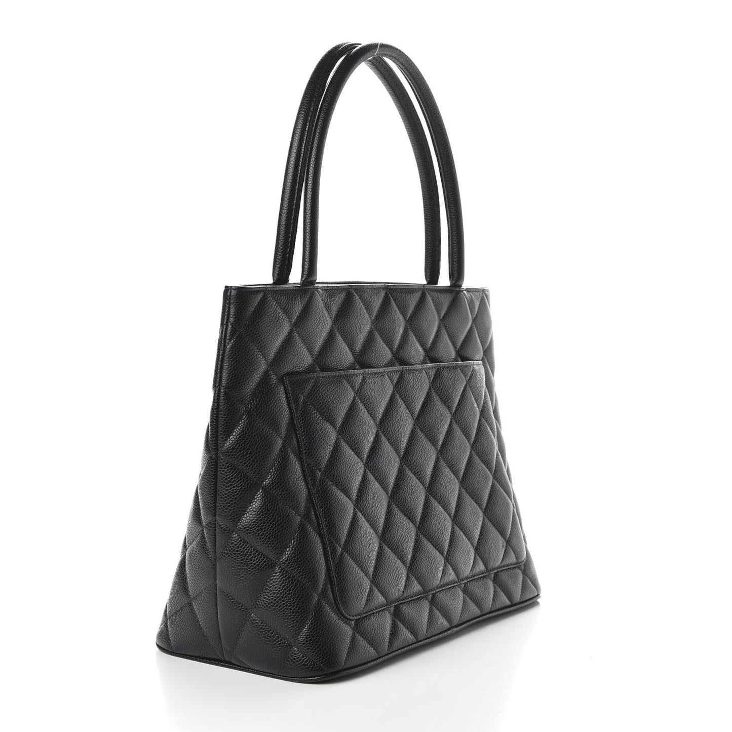 Caviar Quilted Medallion Tote Black