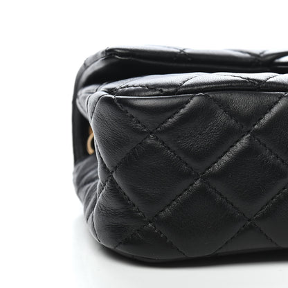 Chanel Lambskin Quilted Mini Rectangular Pearl Crush Flap Black 8 of 9