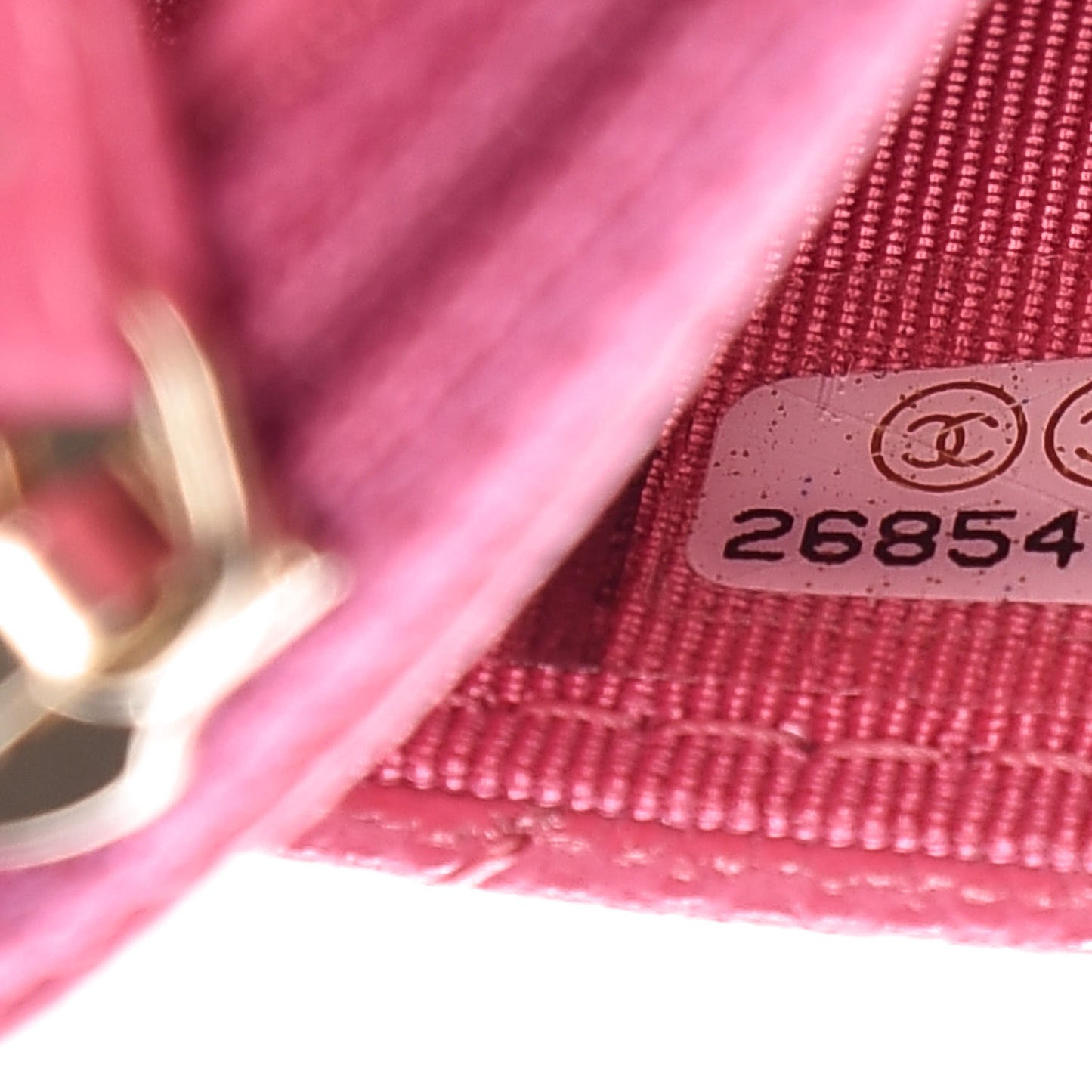 Caviar Quilted Wallet on Chain WOC Pink