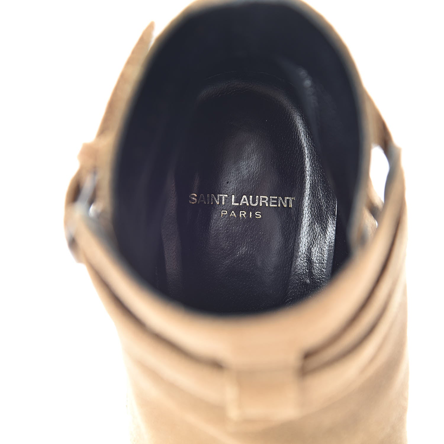 Saint Laurent Suede Womens Blake Ankle Boots 35 New Sigaro 9 of 17