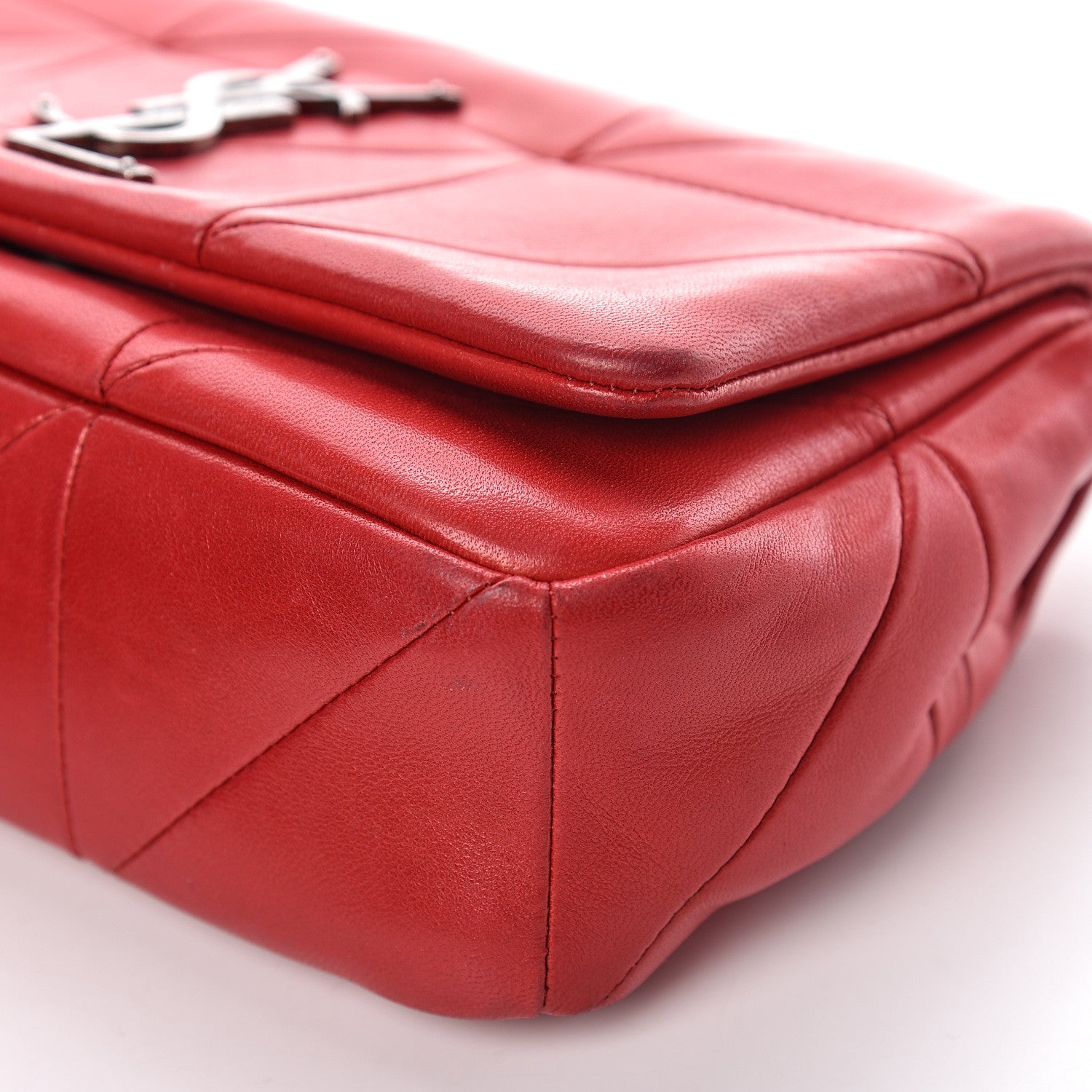 Saint Laurent Lambskin Patchwork Monogram Small Jamie Red 11 of 22