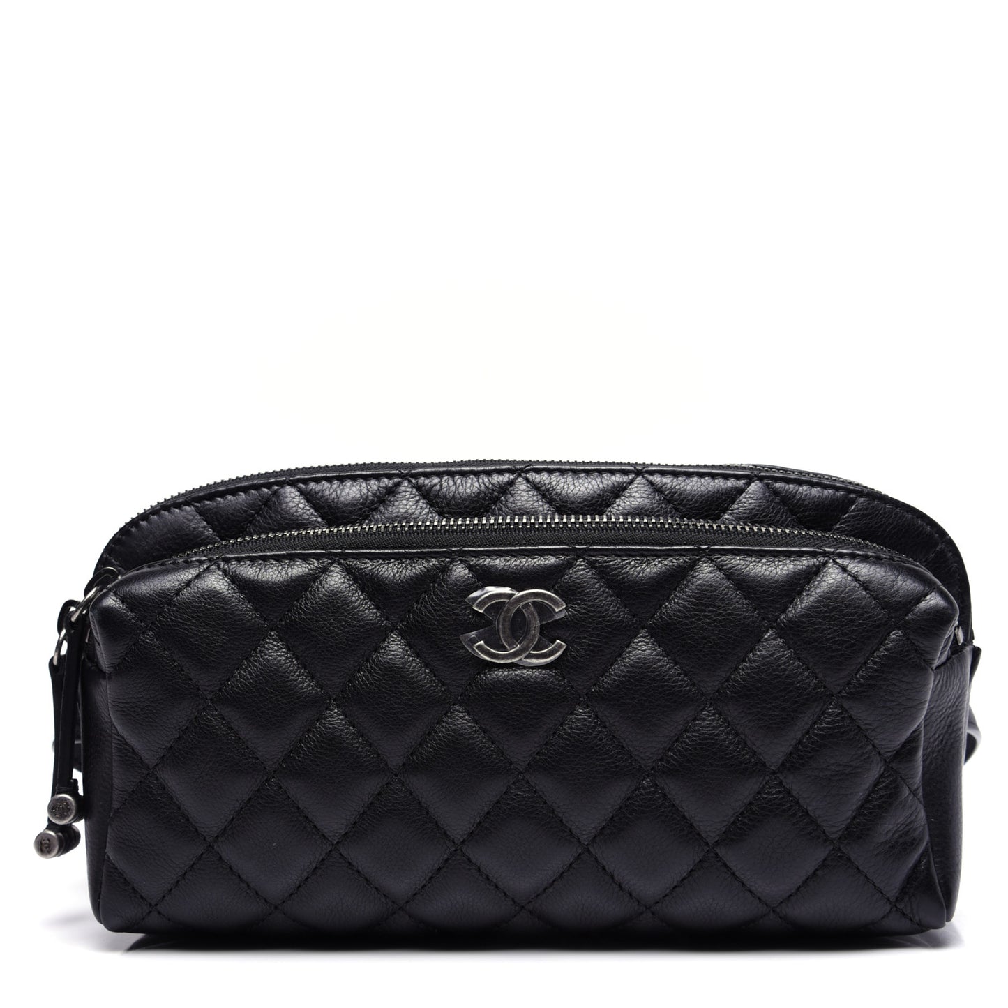 Calfskin Quilted Waist Bag Black