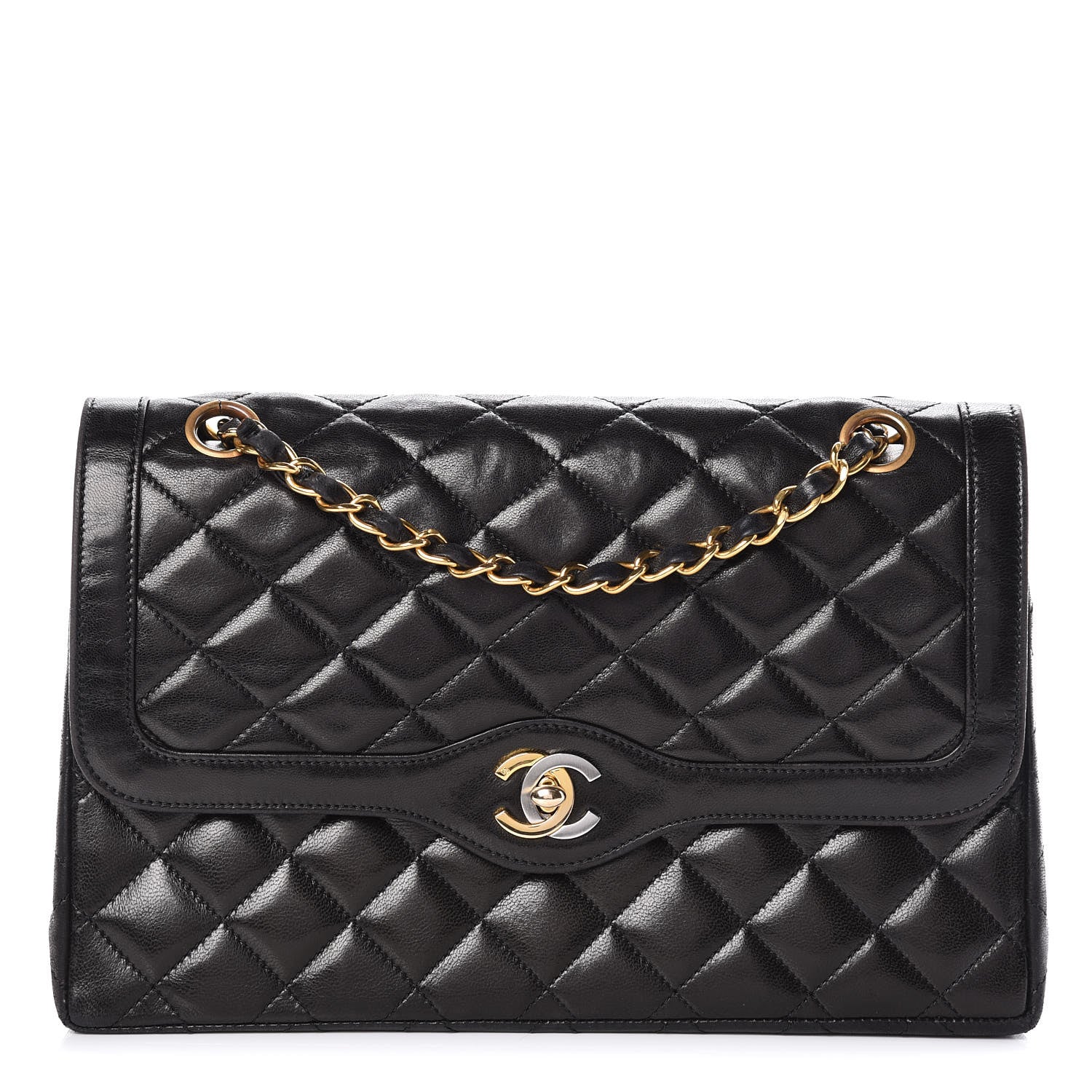 Chanel Lambskin Quilted Medium Double Flap Black 1 of 19
