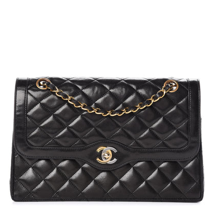 Chanel Lambskin Quilted Medium Double Flap Black 1 of 19
