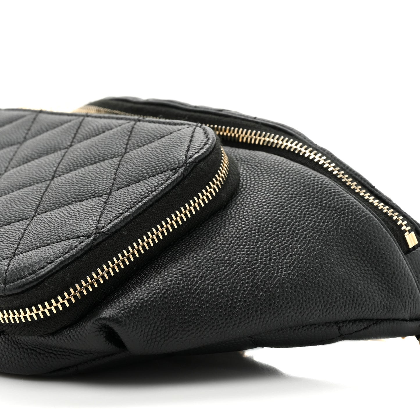 Caviar Quilted Business Affinity Waist Belt Bag Black