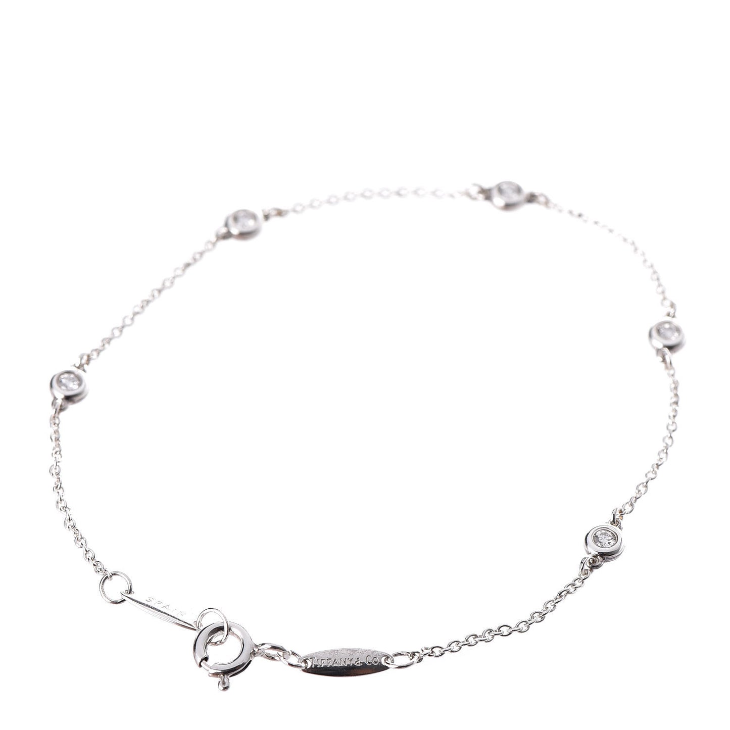 Sterling Silver Diamond .15ct Elsa Peretti Diamonds By The Yard Bracelet