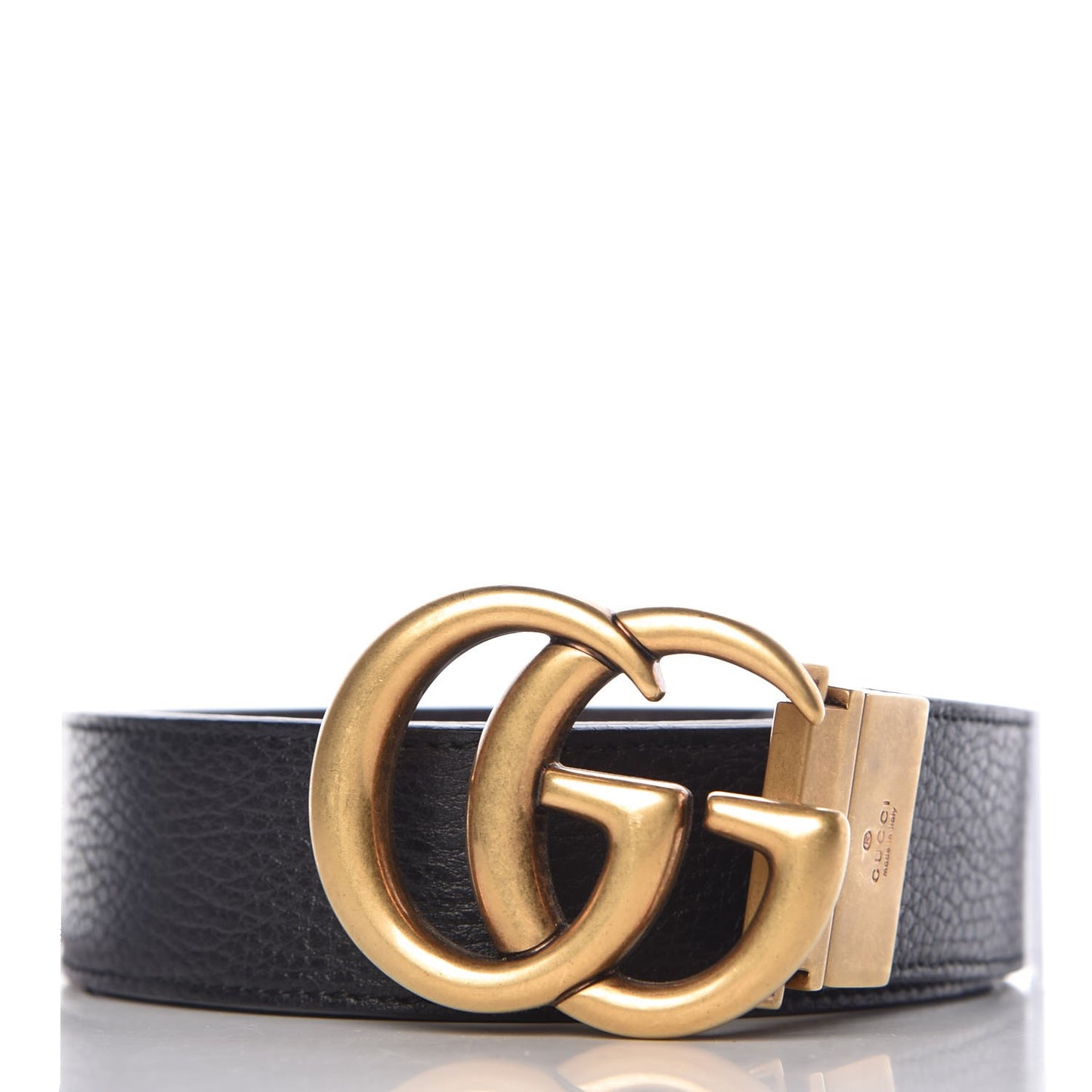 Calfskin Double G Reversible 37mm Belt 90 36 Black Cocoa