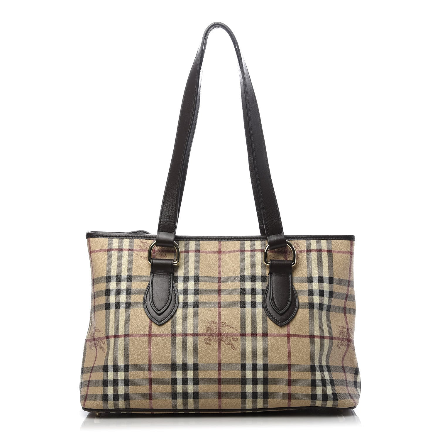 Burberry Haymarket Check Medium Regent Tote Chocolate 1 of 12