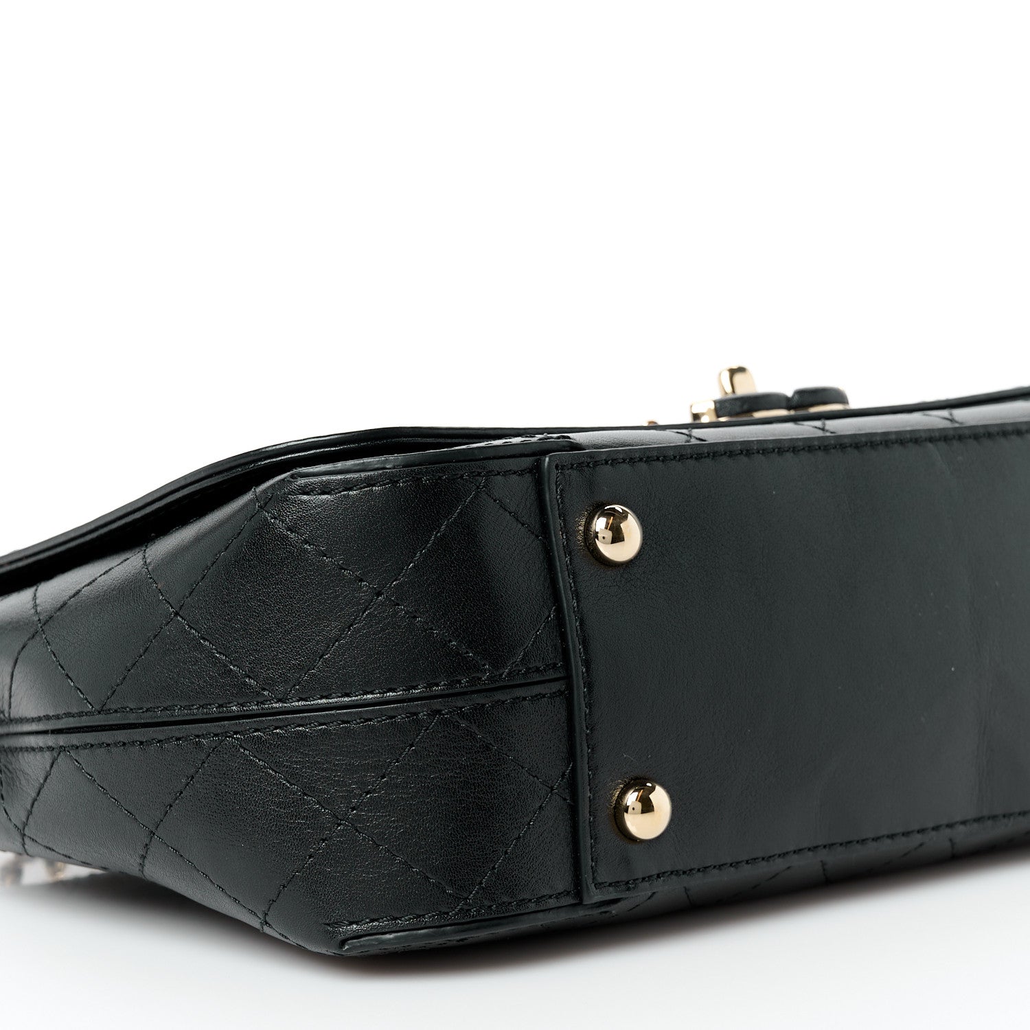 Chanel Calfskin Stitched CC Case Flap Bag Black 10 of 11