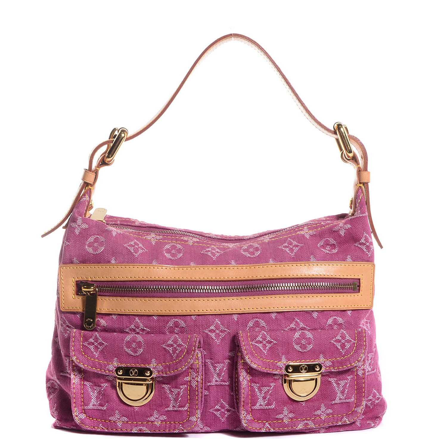 Louis Vuitton Denim Baggy PM Fuchsia 1 of 7