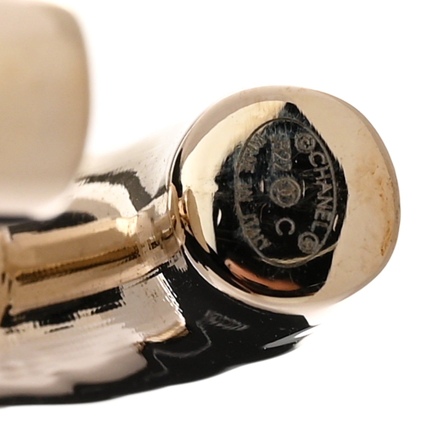 Chanel Metal Large CC Earrings Light Gold 4 of 5