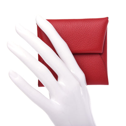 Hermes Evercolor Bastia Verso Coin Purse Rouge Piment Rouge de Coeur 2 of 7