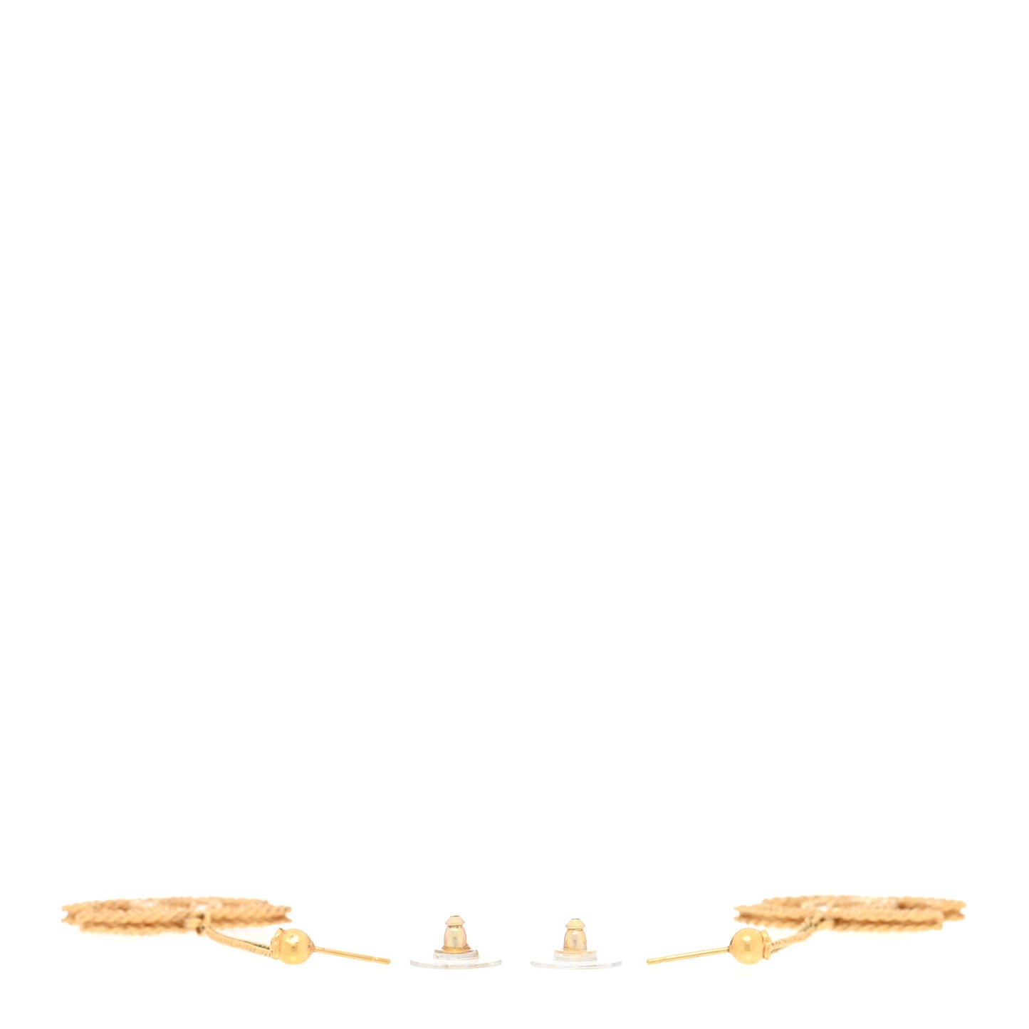 CC Drop Earrings Matte Gold
