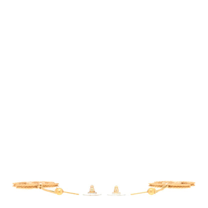 Chanel CC Drop Earrings Matte Gold 6 of 8