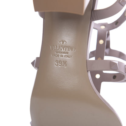 Valentino Garavani Calfskin Rockstud 60mm City Sandals 39.5 Poudre 7 of 10