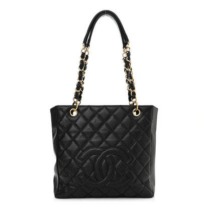Chanel Caviar Quilted Petit Shopping Tote PST Black 1 of 11