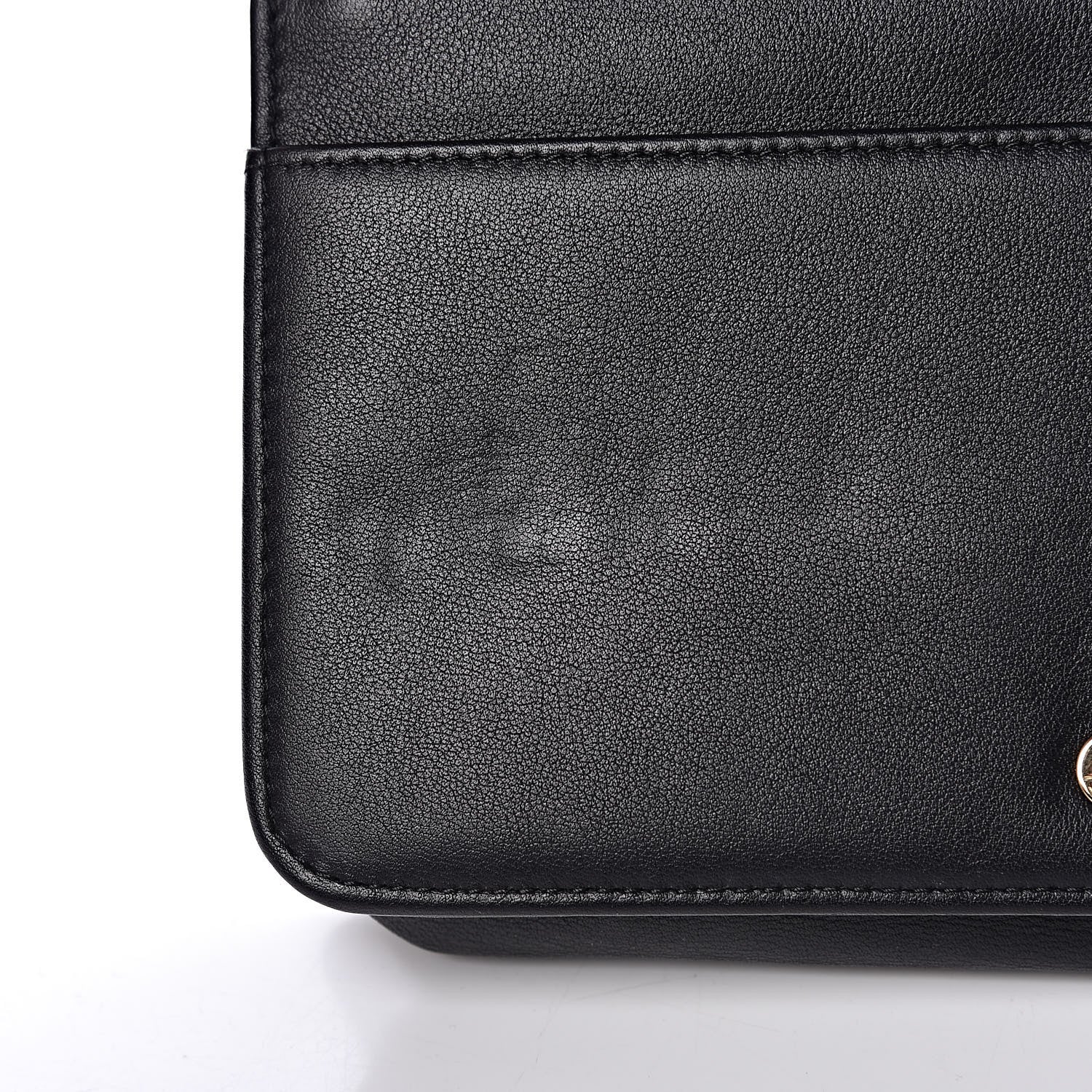 Chanel Metallic Goatskin Lambskin Boy Wallet on Chain WOC Black Gold 10 of 13