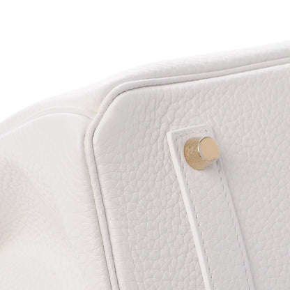Hermes Taurillon Clemence Birkin 35 White 33 of 34