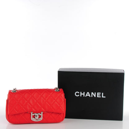 Chanel Lambskin Quilted Medium Icons Secret Label Flap Coral 8 of 8