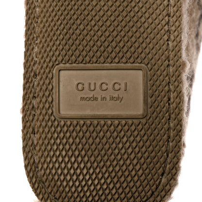 Gucci Covered Wool GG Monogram Womens Fria Horsebit Loafers 36.5 Beige Ebony Black Butterscotch 7 of 8