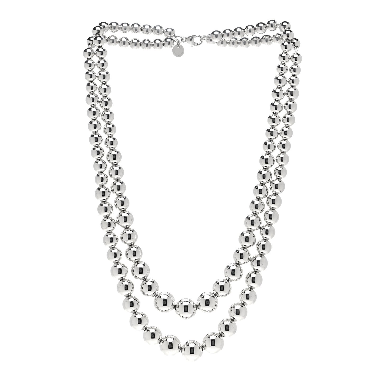 Sterling Silver HardWear Graduated Ball Two-Row Necklace