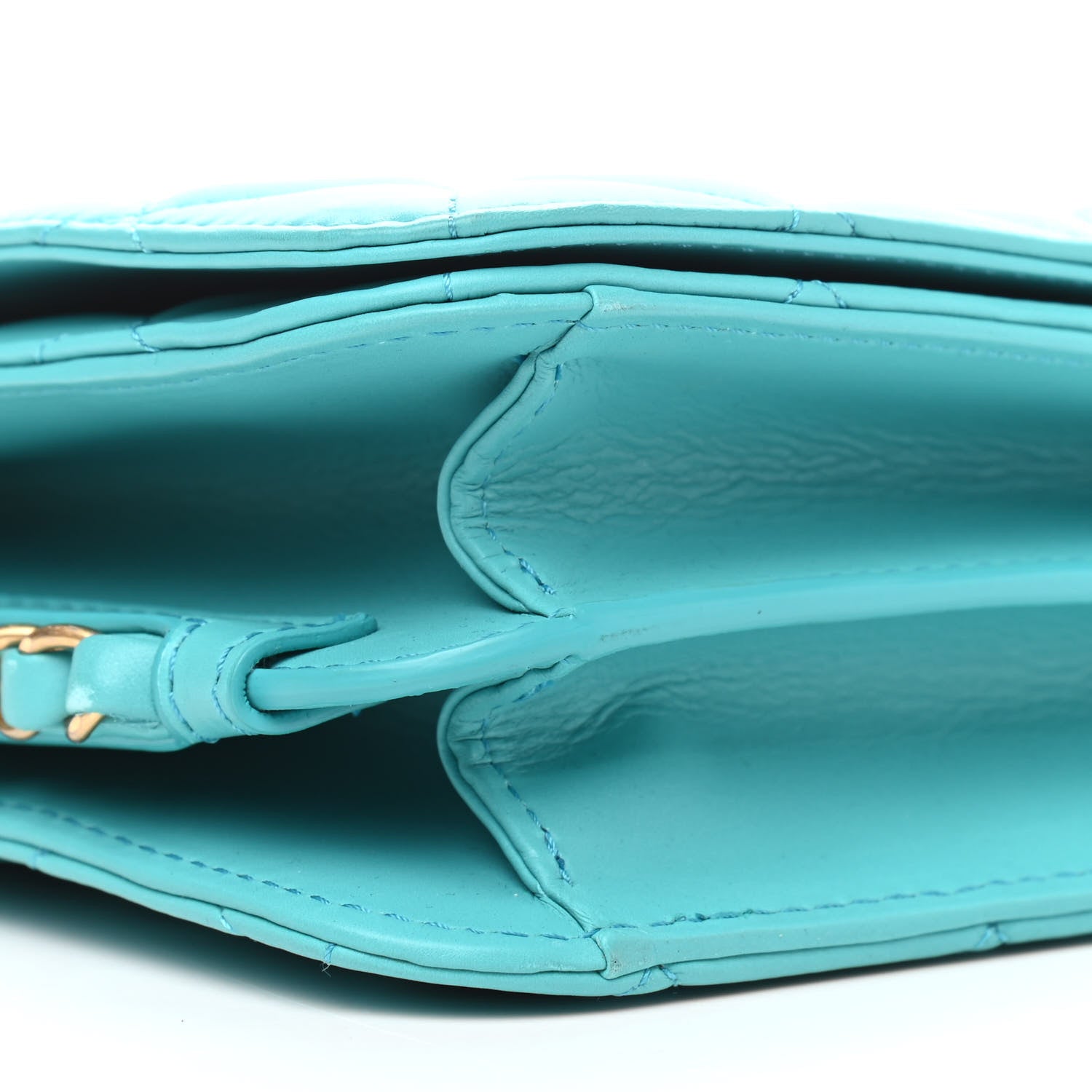 Chanel Calfskin Quilted Medium Everyday Chic Single Flap Turquoise 9 of 10