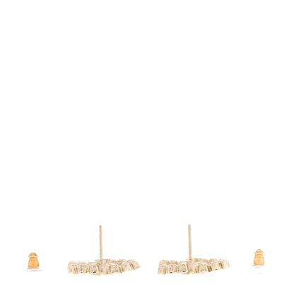 Chanel Crystal CC Earrings Gold 3 of 4