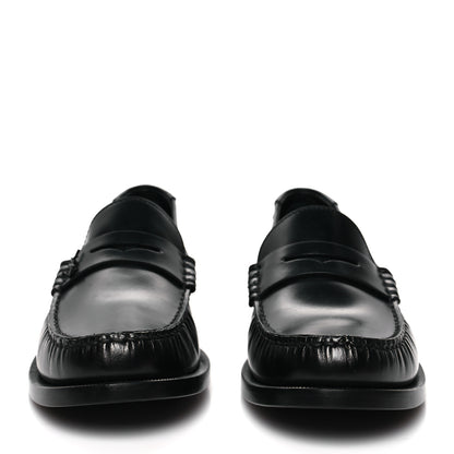 Saint Laurent Smooth Calfskin Penny Loafers 40.5 Black 2 of 9