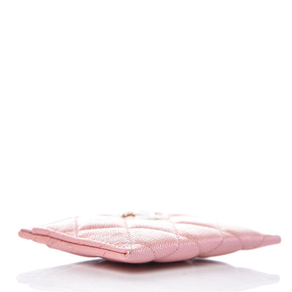Chanel Iridescent Caviar Quilted Card Holder Pink 4 of 9