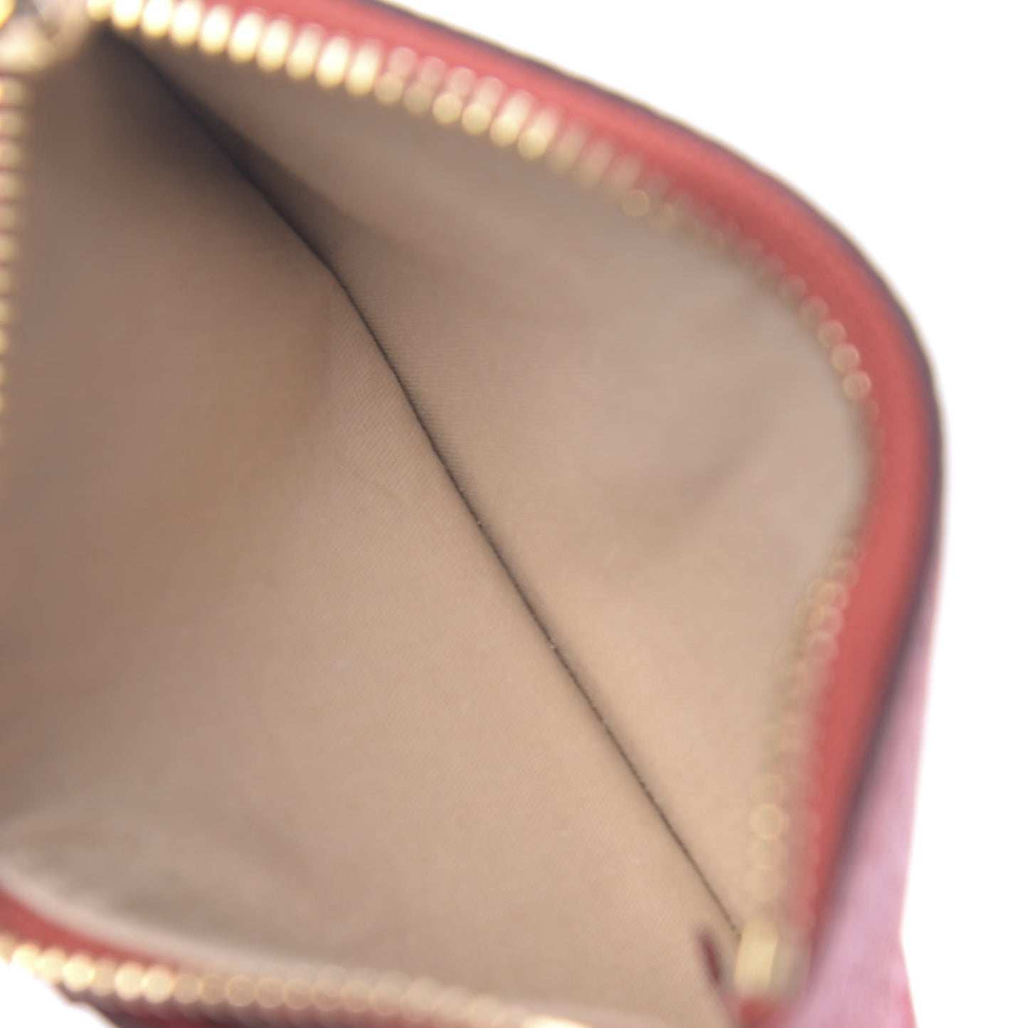 Grained Calfskin Drew Card Holder Earthy Red