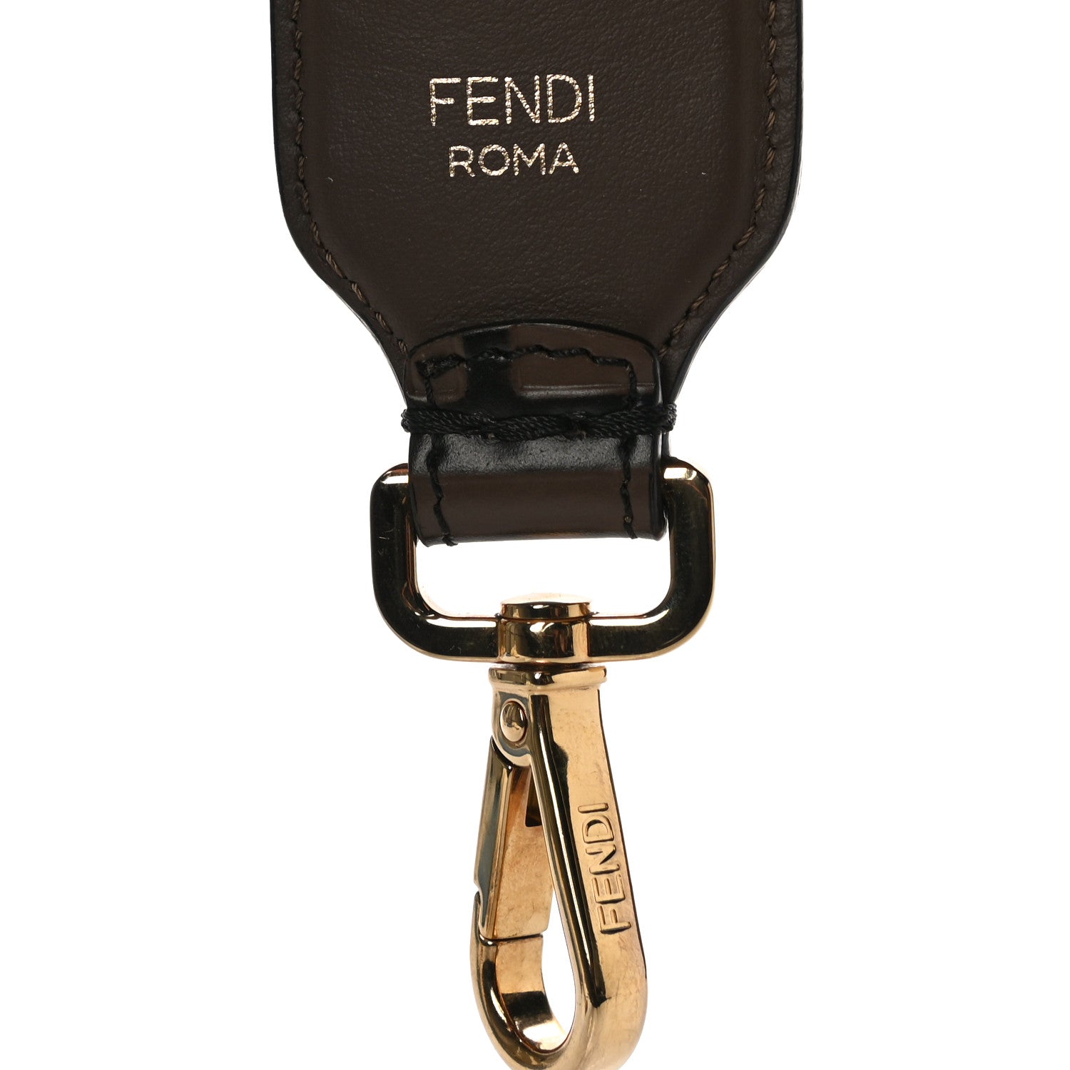 Fendi Vitello Century Bi-Color FF 1974 Embossed Strap You Maya Black 7 of 7