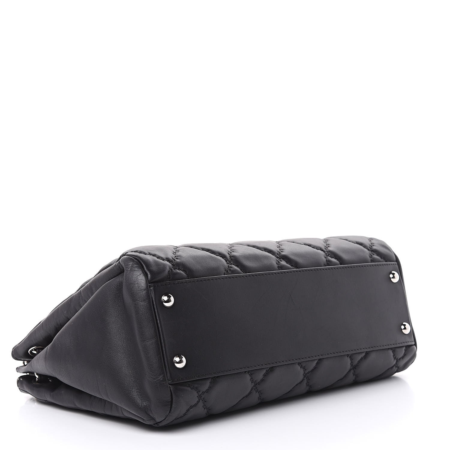 Chanel Calfskin Double Stitch Large Hamptons Flap Bag Black 4 of 16