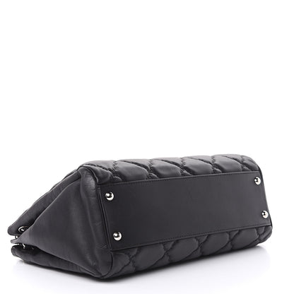 Chanel Calfskin Double Stitch Large Hamptons Flap Bag Black 4 of 16