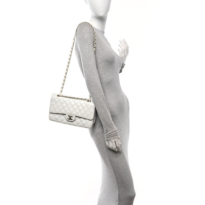 Chanel Patent Quilted Evening Star Medium Double Flap White 2 of 11